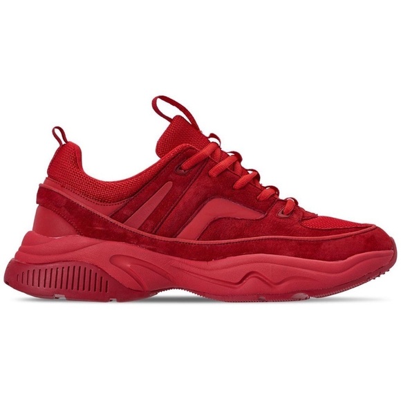 SNKR Sneaker Project Men’s Red Suede Shoes Size 12 - Picture 1 of 10